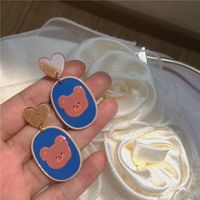 Cute Bear Synthetic Resin Drop Earrings main image 1