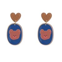 Mignon Ours Résine Synthétique Boucles D'oreilles main image 2