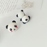 Cute Panda Synthetic Resin Ear Studs main image 3