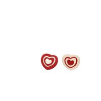 Cute Heart Shape Alloy Stoving Varnish Ear Studs main image 2