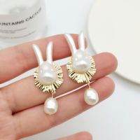 Simple Style Heart Shape Flower Resin Inlay Artificial Pearls Rhinestones Drop Earrings 1 Pair sku image 15