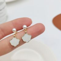 Simple Style Heart Shape Flower Resin Inlay Artificial Pearls Rhinestones Drop Earrings 1 Pair sku image 12