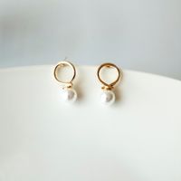 Simple Style Heart Shape Flower Resin Inlay Artificial Pearls Rhinestones Drop Earrings 1 Pair sku image 4