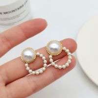 Simple Style Heart Shape Flower Resin Inlay Artificial Pearls Rhinestones Drop Earrings 1 Pair sku image 10