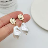 Simple Style Heart Shape Flower Resin Inlay Artificial Pearls Rhinestones Drop Earrings 1 Pair sku image 5