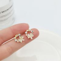 Simple Style Heart Shape Flower Resin Inlay Artificial Pearls Rhinestones Drop Earrings 1 Pair sku image 18