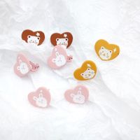 Mignon Ours Alliage Vernis Au Four Boucles D'oreilles main image 3