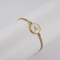 Style Simple Lettre Acier Inoxydable Bracelets Plaqué Or Coquille Acier Inoxydable Bracelets sku image 1