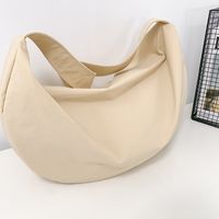 Women's Medium Nylon Solid Color Fashion Square Zipper Crossbody Bag sku image 3