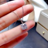 Moda Cuadrado Cobre Embutido Diamante Artificial Anillos Aretes Collar sku image 2