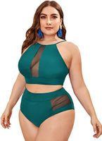 Frau Einfarbig Plus Size Bademode main image 5