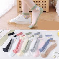 Women's Simple Style Color Block Nylon Printing Socks main image 1