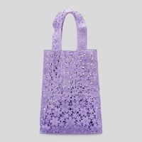 Women's Small Fabric Solid Color Basic Weave Square Open Shoulder Bag sku image 4