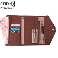 Unisex Business Basic Classic Style Solid Color Pu Leather Rfid Passport Holders sku image 4