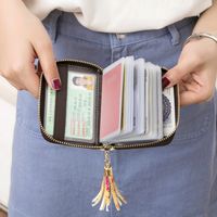 Women's All Seasons Pu Leather Cartoon Cute Tassel Zipper Card Holder main image 3