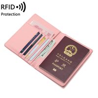 Unisex All Seasons Pu Leather Letter Solid Color Fashion Square Open Card Holder main image 3