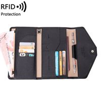 Unisex Business Basic Classic Style Solid Color Pu Leather Rfid Passport Holders sku image 1
