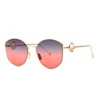 Unisex Fashion Solid Color Resin Round Frame Full Frame Sunglasses main image 1