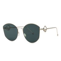 Unisex Fashion Solid Color Resin Round Frame Full Frame Sunglasses main image 4
