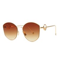 Unisex Fashion Solid Color Resin Round Frame Full Frame Sunglasses main image 2