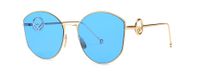 Unisex Fashion Solid Color Resin Round Frame Full Frame Sunglasses sku image 3