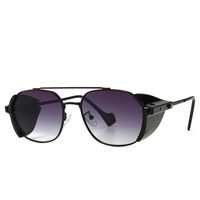 Unisex Fashion Solid Color Resin Round Frame Full Frame Sunglasses main image 3