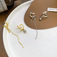 Fashion Geometric Tassel Alloy Inlay Glass Earrings main image 1