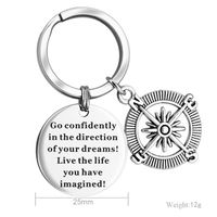 Fashion Compass Stainless Steel Bag Pendant Keychain main image 5