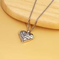 Fashion Heart Shape Copper Pendant Necklace Inlay Artificial Diamond Copper Necklaces main image 5