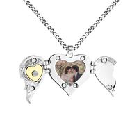 Fashion Heart Shape Copper Pendant Necklace Inlay Artificial Diamond Copper Necklaces main image 4