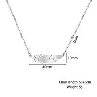 Fashion Feather Stainless Steel Necklace Plating Stainless Steel Necklaces main image 4