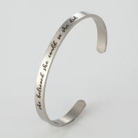 Fashion Letter Stainless Steel Bangle Stainless Steel Bracelets main image 4