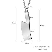 Exaggerated Kitchen Knife Stainless Steel Necklace Plating Stainless Steel Necklaces main image 5