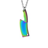 Exaggerated Kitchen Knife Stainless Steel Necklace Plating Stainless Steel Necklaces sku image 5