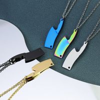 Exaggerated Kitchen Knife Stainless Steel Necklace Plating Stainless Steel Necklaces main image 4