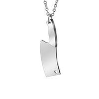 Exaggerated Kitchen Knife Stainless Steel Necklace Plating Stainless Steel Necklaces sku image 1