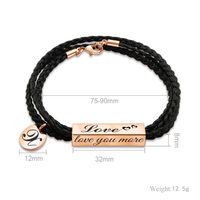 Style Simple Carré Acier Au Titane Bracelets Acier Inoxydable Bracelets main image 3