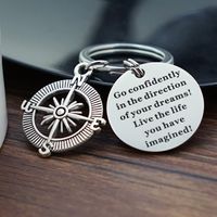 Fashion Compass Stainless Steel Bag Pendant Keychain main image 3