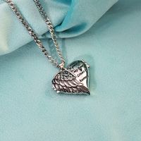 Fashion Heart Shape Copper Pendant Necklace Inlay Artificial Diamond Copper Necklaces main image 1
