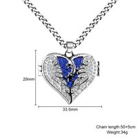 Fashion Heart Shape Copper Pendant Necklace Inlay Artificial Diamond Copper Necklaces main image 3