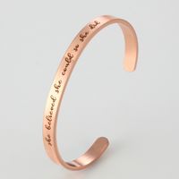 Fashion Letter Stainless Steel Bangle Stainless Steel Bracelets main image 3