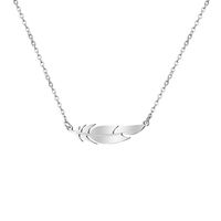 Fashion Feather Stainless Steel Necklace Plating Stainless Steel Necklaces sku image 1