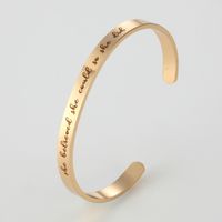 Fashion Letter Stainless Steel Bangle Stainless Steel Bracelets main image 2
