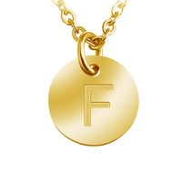 Fashion Letter Stainless Steel Pendant Necklace sku image 6