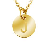 Fashion Letter Stainless Steel Pendant Necklace sku image 10