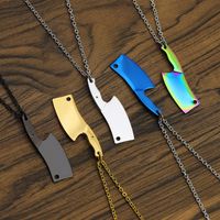 Exaggerated Kitchen Knife Stainless Steel Necklace Plating Stainless Steel Necklaces main image 3