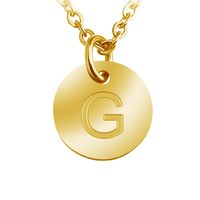 Fashion Letter Stainless Steel Pendant Necklace sku image 7