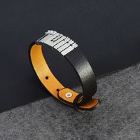 Fashion U Shape Pu Leather Plating Bracelets main image 2