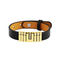 Fashion U Shape Pu Leather Plating Bracelets sku image 5