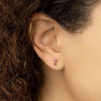 Simple Style Geometric Copper Ear Studs Plating Zircon Copper Earrings main image 2